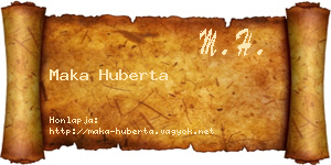 Maka Huberta névjegykártya